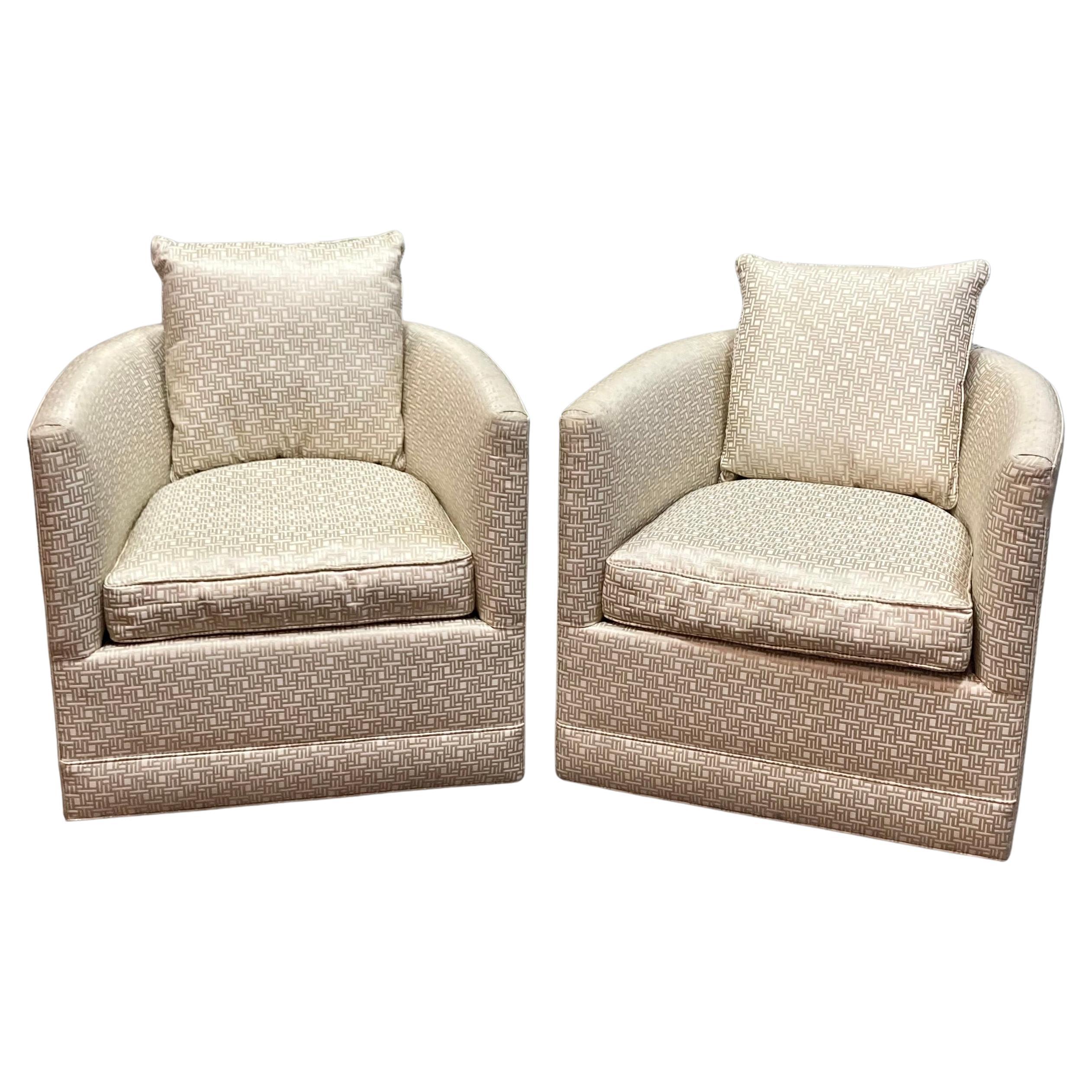 Set of Chaddok Lounge Swivel Chairs, Pair of 2