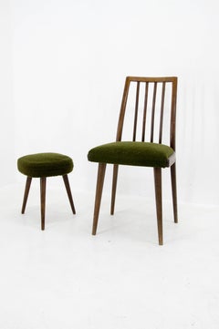 Set di sedia e sgabello, Cecoslovacchia, anni '60