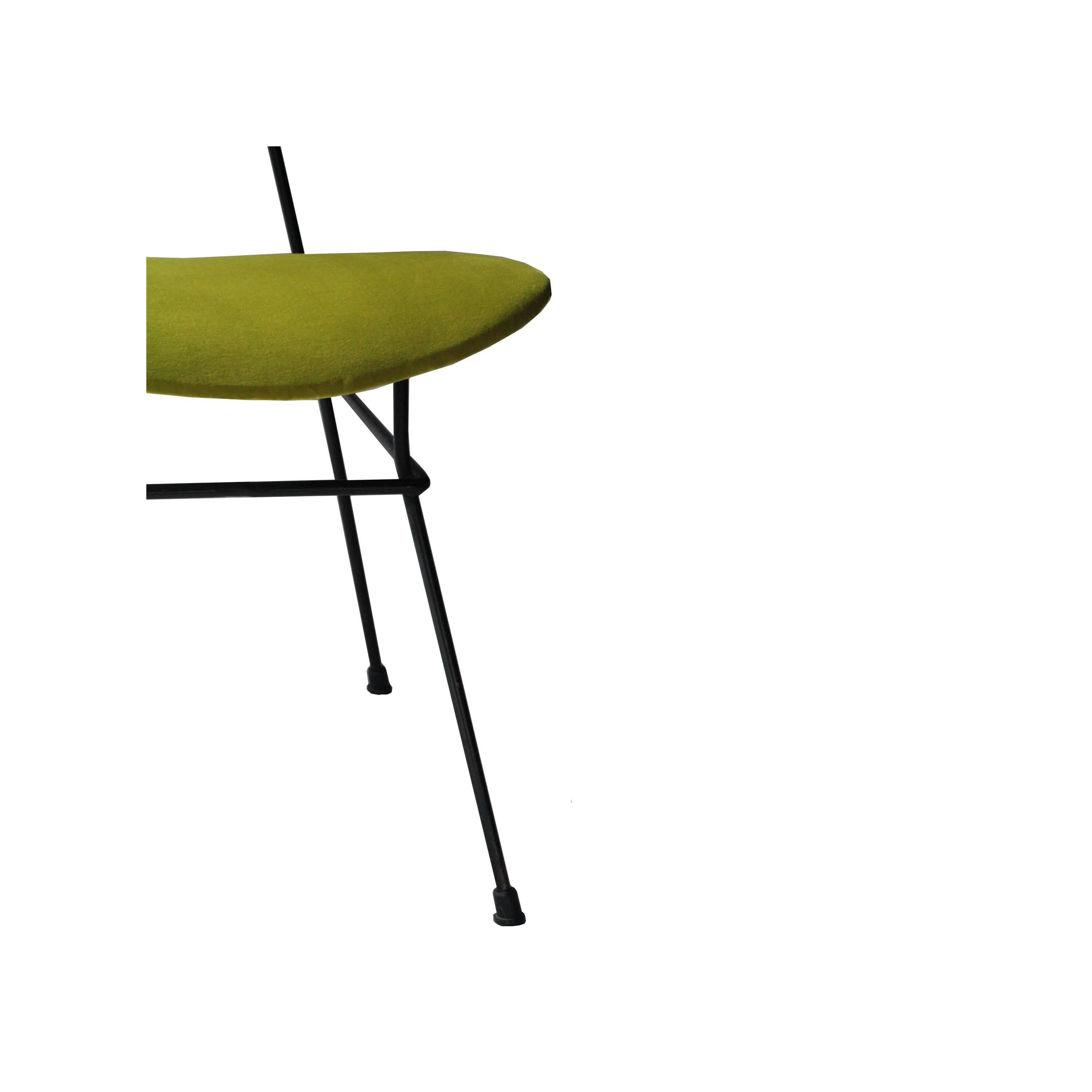 Set of Chair with Green Velvet Design by India Mahdavii, Italy, 1950 1