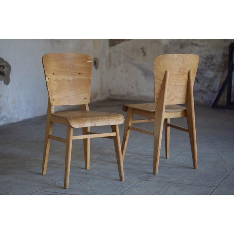 Legno Set di sedie di Jean Prouvé, 1941 in vendita