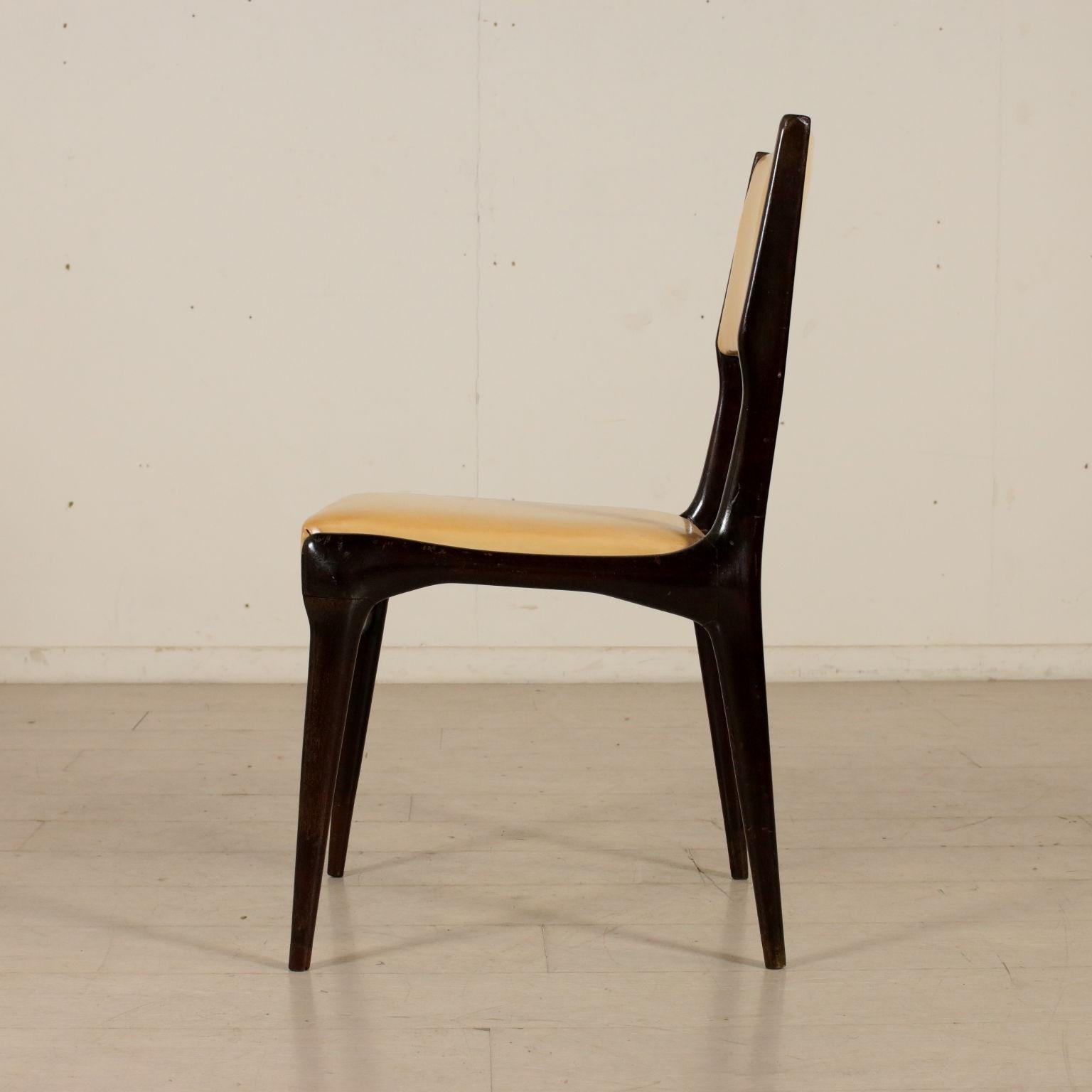 Mid-20th Century Set of Chairs Designed by Carlo de Carli Skai Vintage, Italy, 1950s