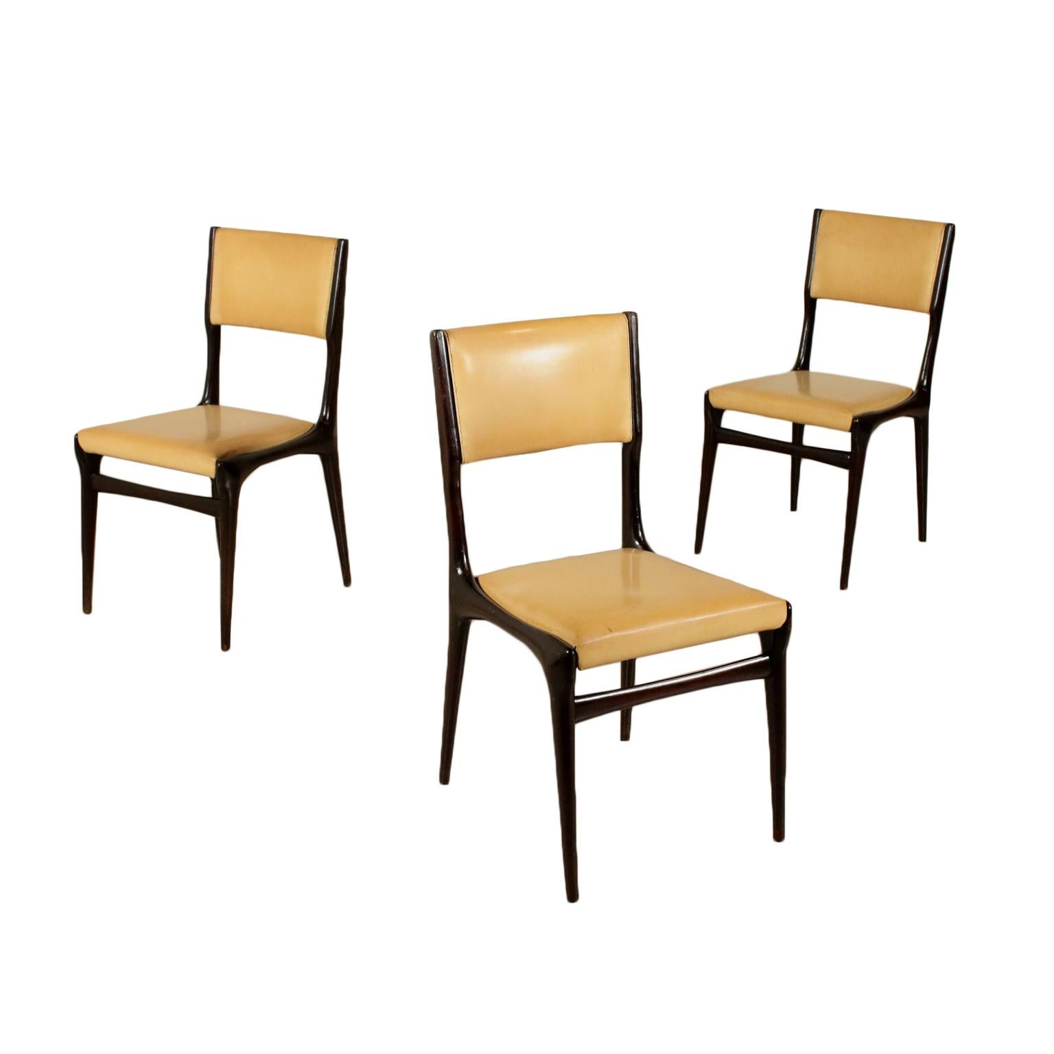 Set of Chairs Designed by Carlo de Carli Skai Vintage, Italy, 1950s