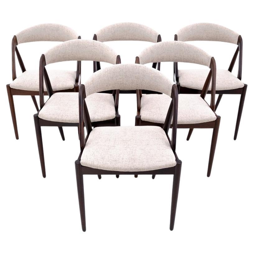 Set of chairs designed by Kai Kristiansen from the 60s, Denmark, model 31. After