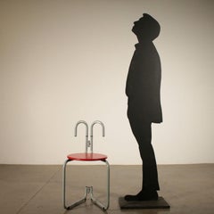 Set of Chairs for Pallucco Lacquered Metal Vintage, Italy, 1980s