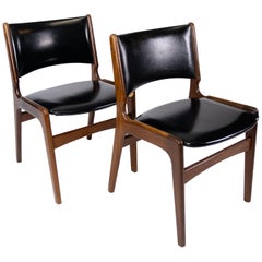 Set of Chairs in Teak, Model 89, Designed by Erik Buch, 1960s