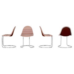 Set of Chairs " Maia " by Giotto Stoppino for Bernini, Italy 1970s.