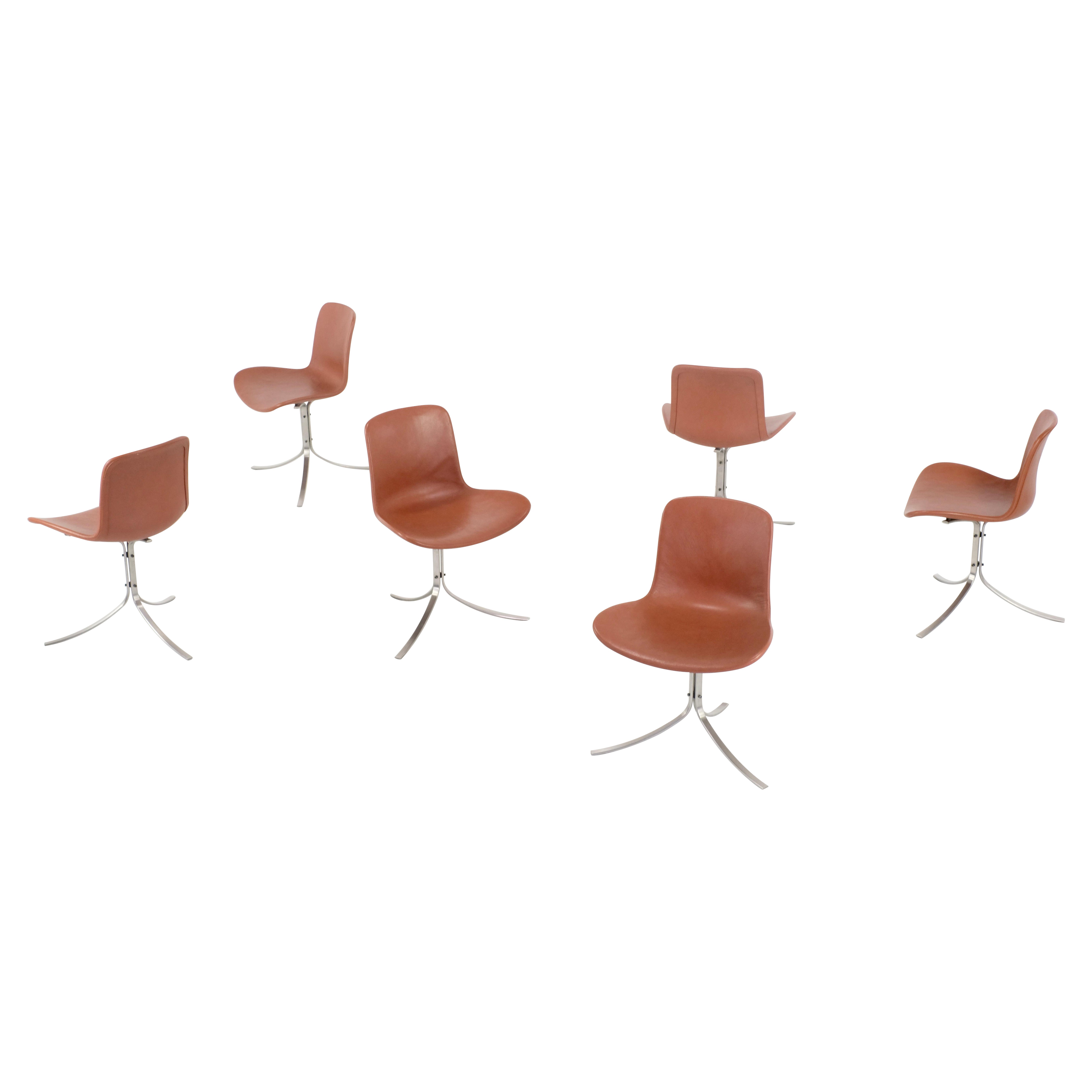Set of Chairs "PK9" by Poul Kaerholm for Fritz Hansen. Denmark, designed 1960s
