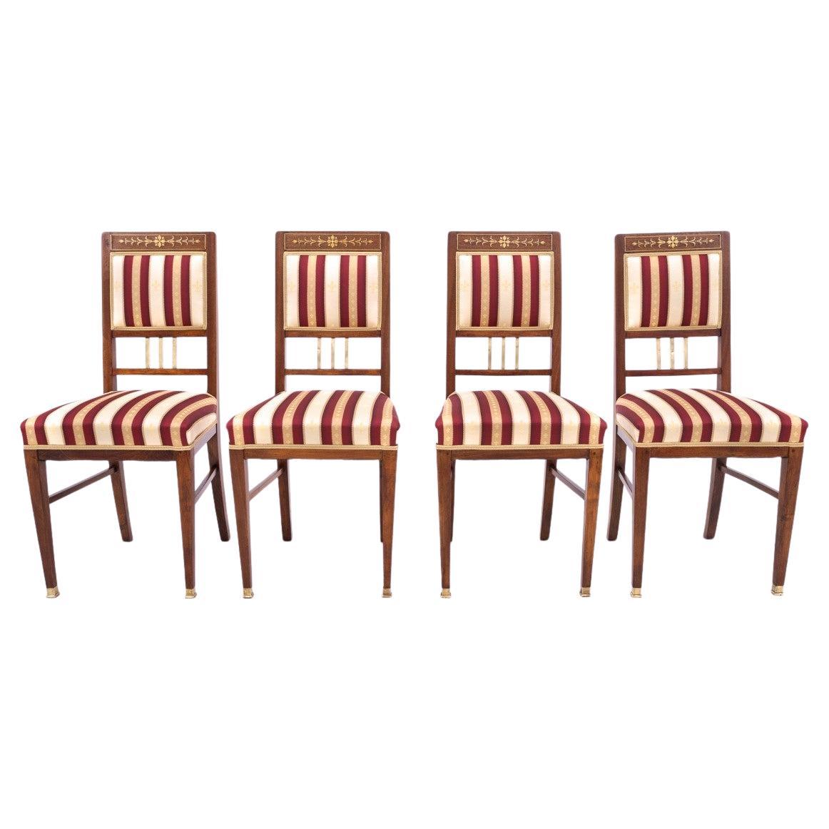Ensemble de chaises, Pologne, années 1920 en vente