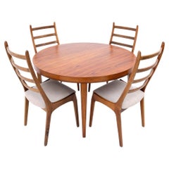 Set Stühle mit Tisch, dänisches Design, 1960er-Jahre.