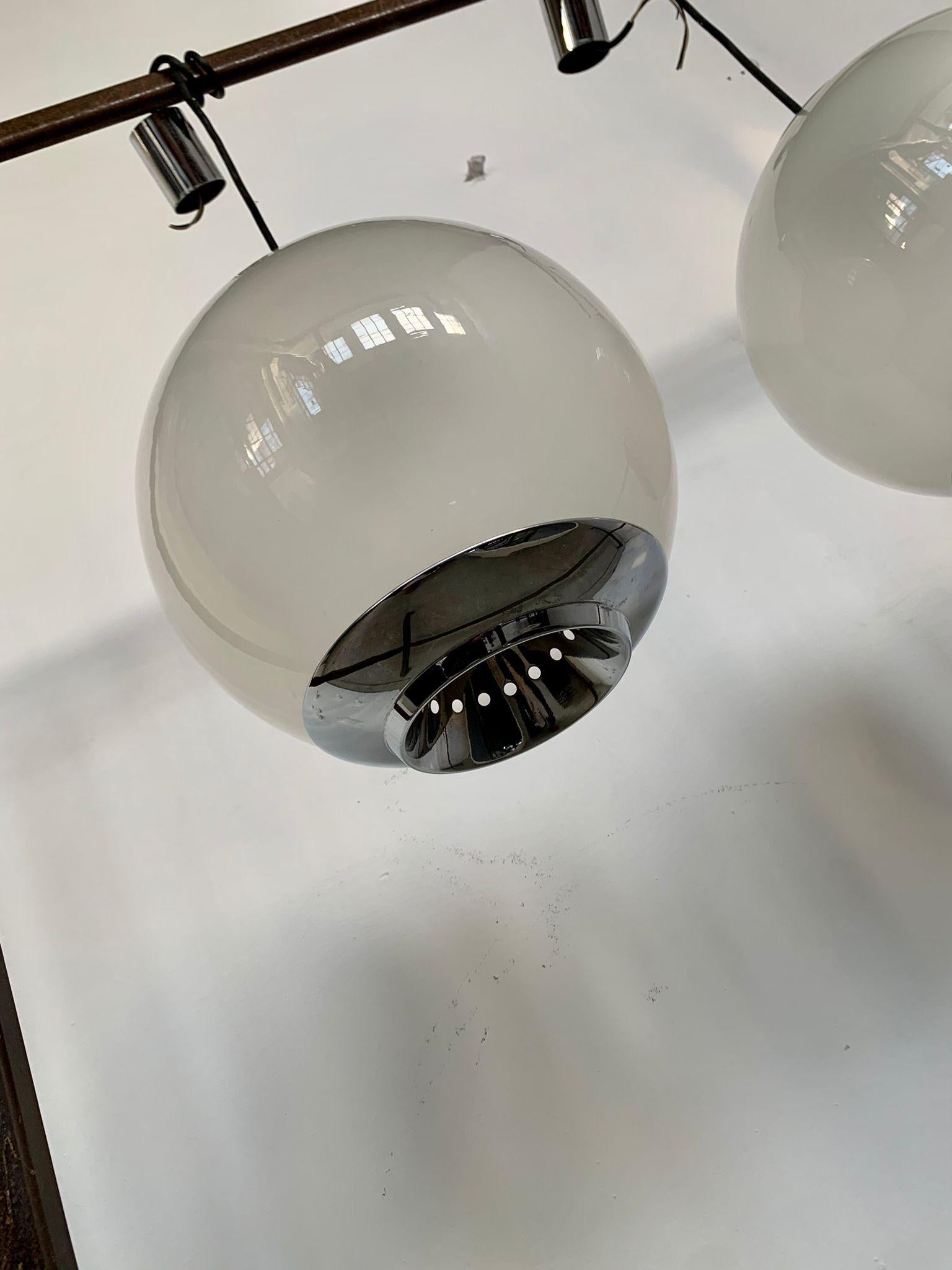 Set of chandeliers LS2 by Luigi Caccia Dominioni manufactured by Azucena, 1960s in vendita 3
