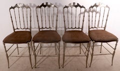 Set of Charivari Chairs in Steel Finish from Made in Italy retailed by WJ Sloane