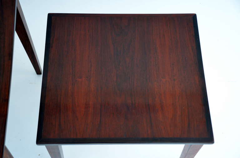 Mid-20th Century Set of Chic Danish Rosewood Nesting Tables