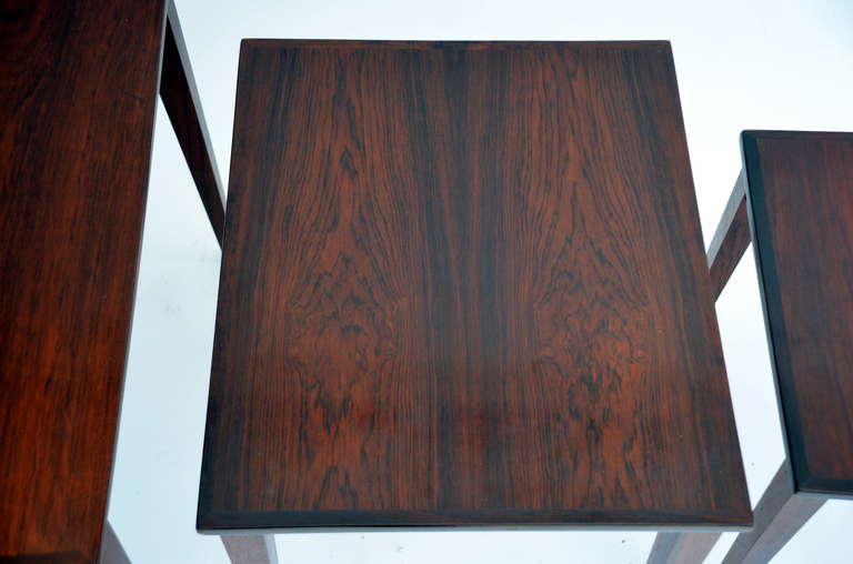 Set of Chic Danish Rosewood Nesting Tables 1