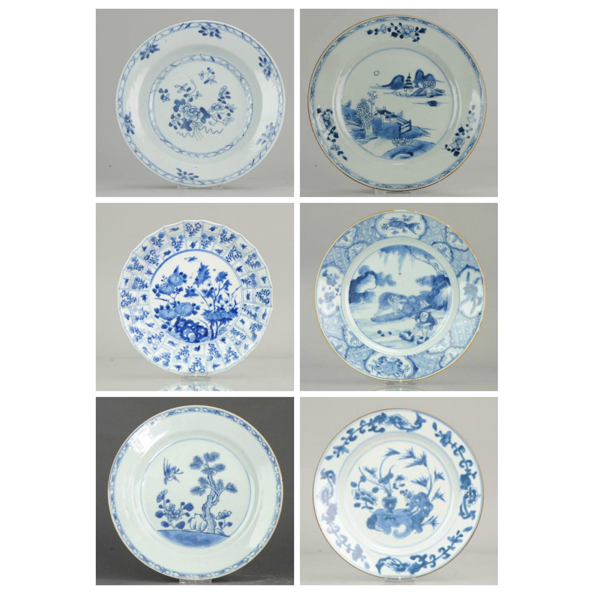 Set of Chinese Blue and White Plate for Wall Decoration Porcelain China For Sale