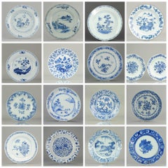 Used Set of Chinese Blue and White Plate for Wall Decoration Porcelain, China