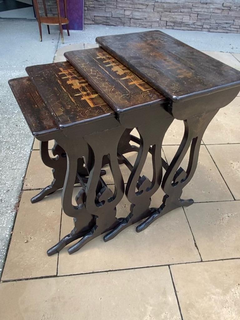 Set of Chinese Export Nest of 4 Tables For Sale 1