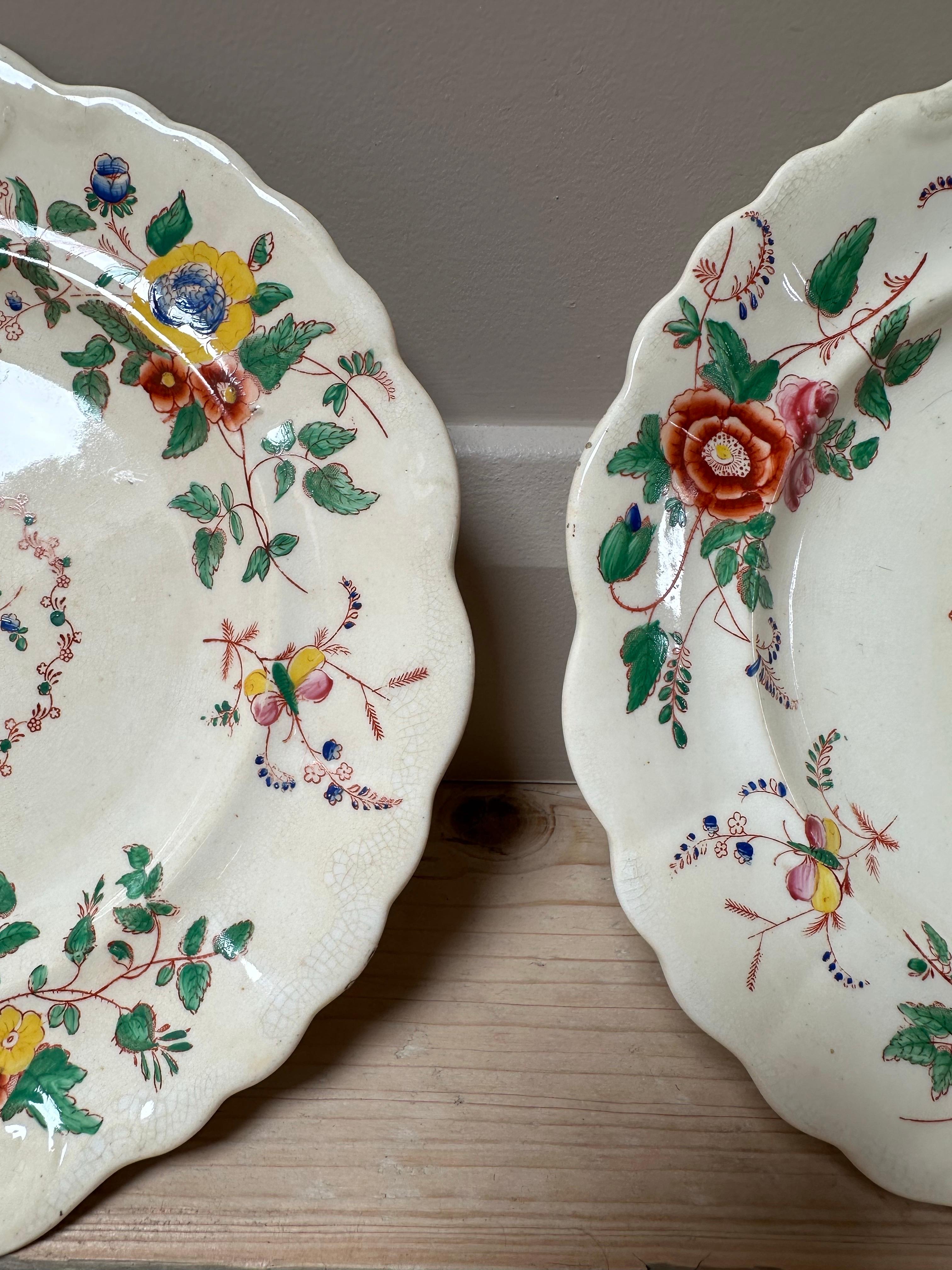 Set of Chinese Famille Rose Pattern Side Plates, Late 19th Century For Sale 3