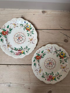 Set of Chinese Famille Rose Pattern Side Plates, Late 19th Century
