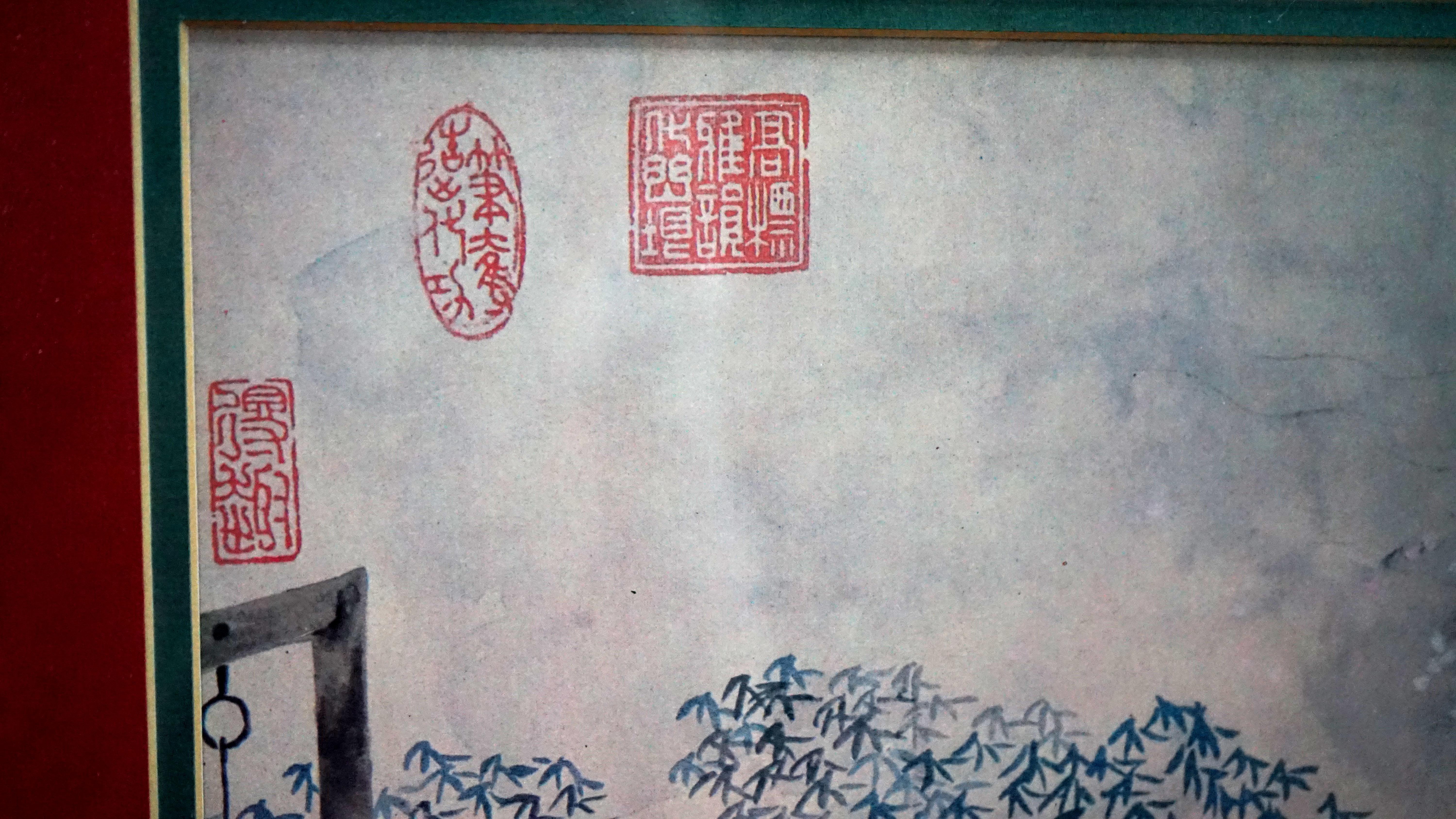 Set chinesischer figurativer Aquarell-Landschaften aus der Mitte des Jahrhunderts (20. Jahrhundert) im Angebot