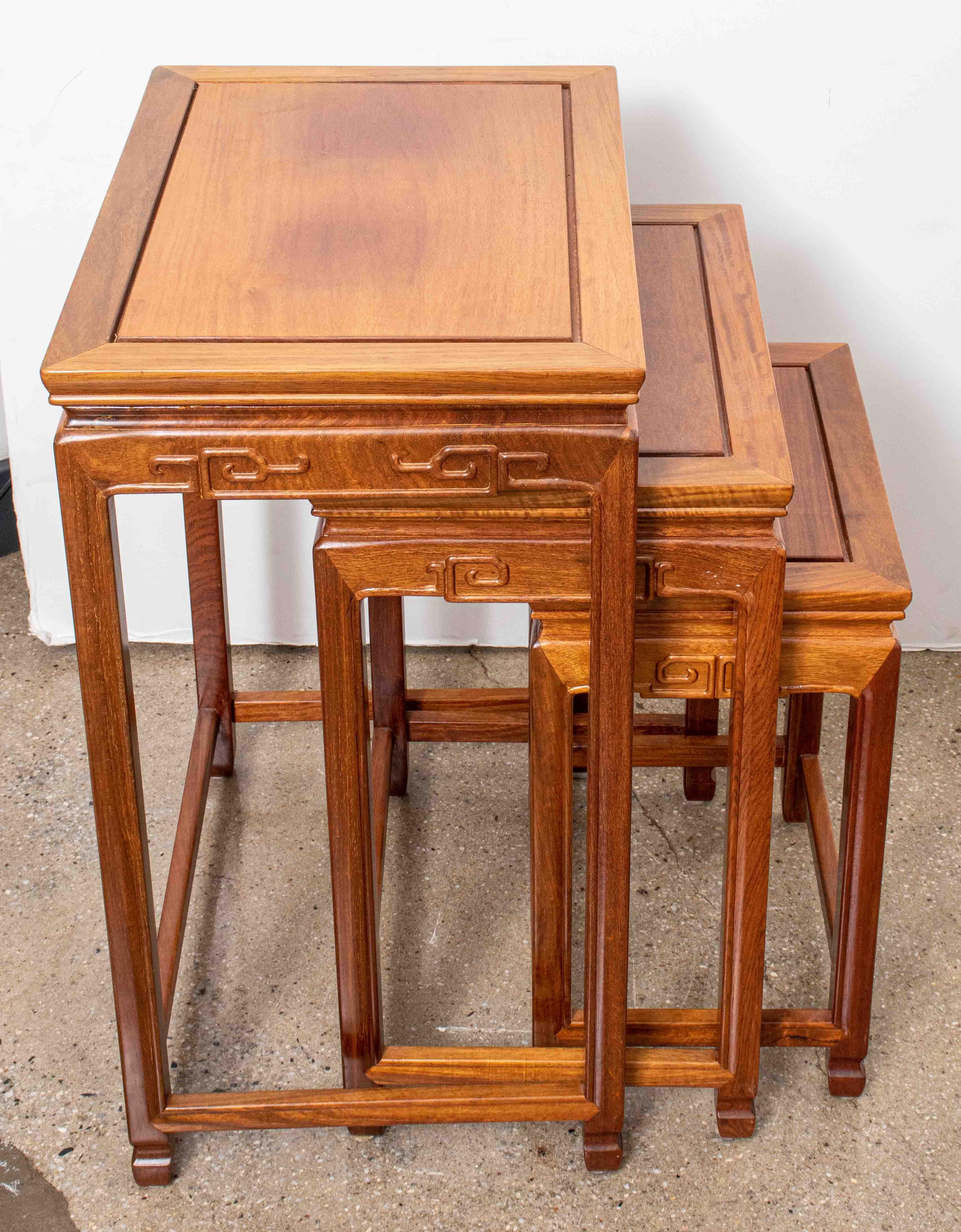 20th Century Set of Chinese Wood Nesting Tables, 3