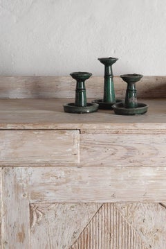 Set of Chinese, 1920s Glazed Oil Lamps