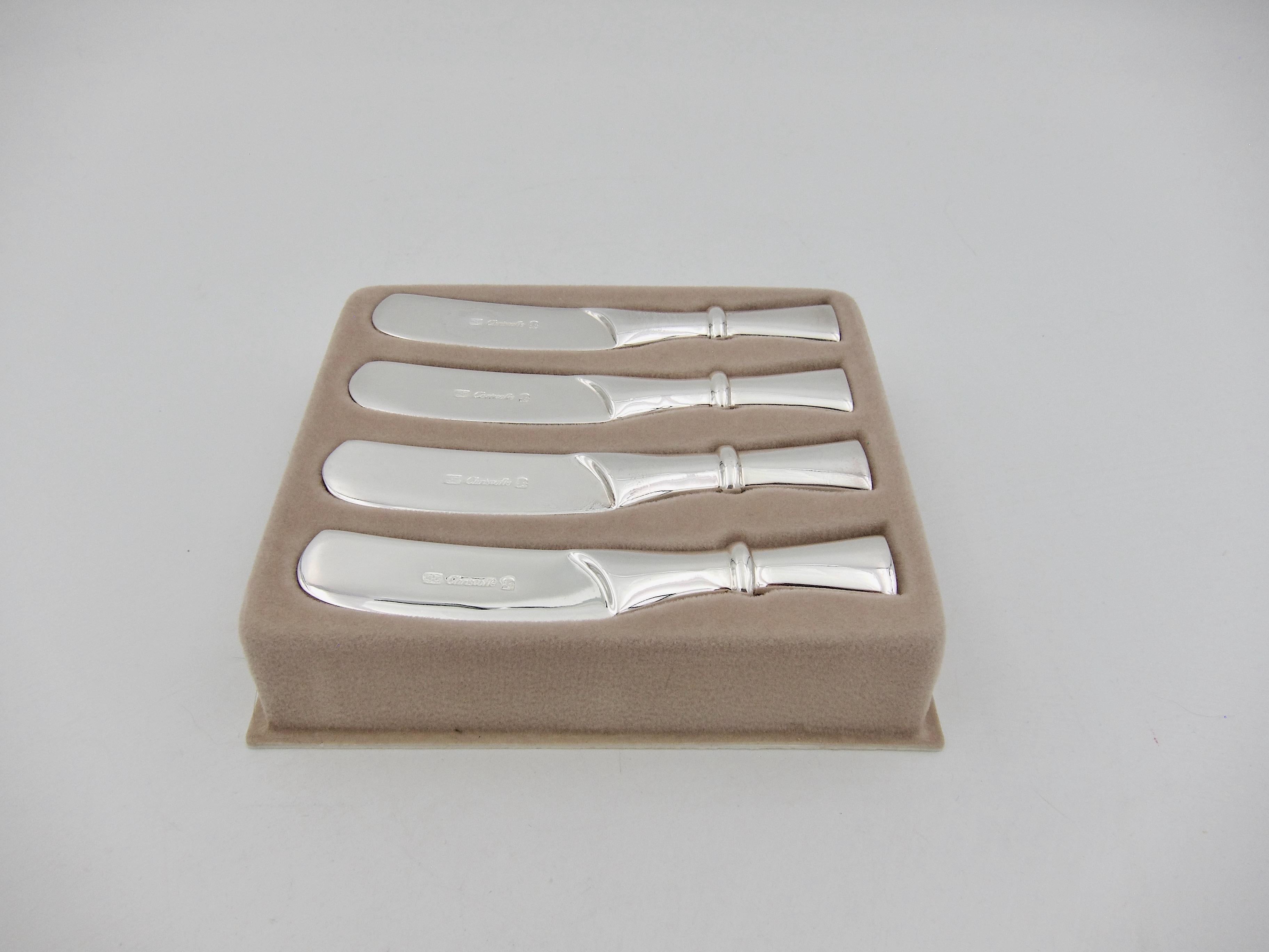 Silver Plate Set of Christofle Silver-Plated Butter Spreader Knives