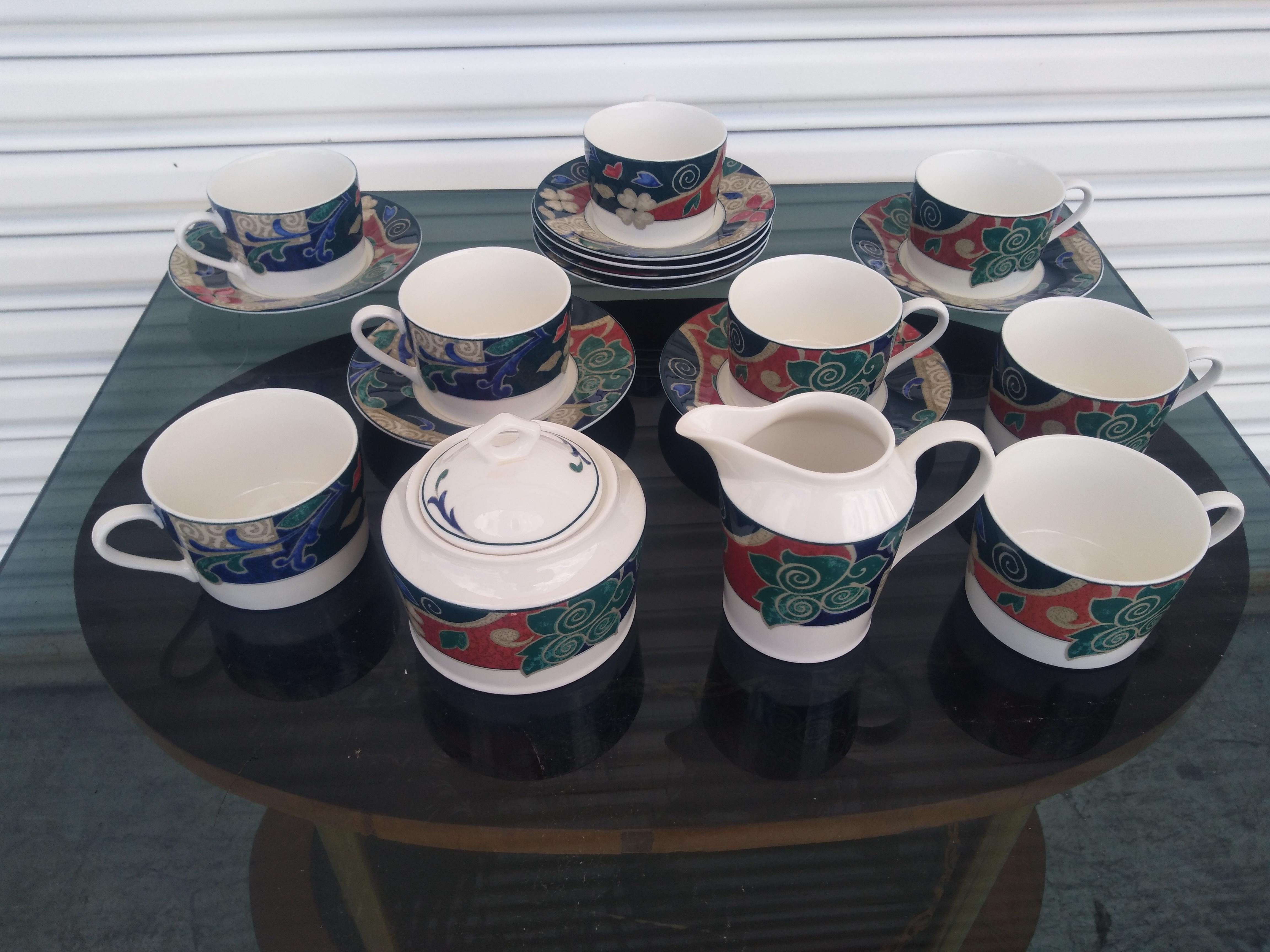 Americano Set di porcellana Christopher Stuart Optima Floral in vendita