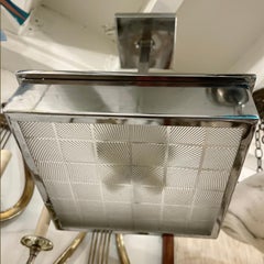 A Glass Square Pendant Light Fixture