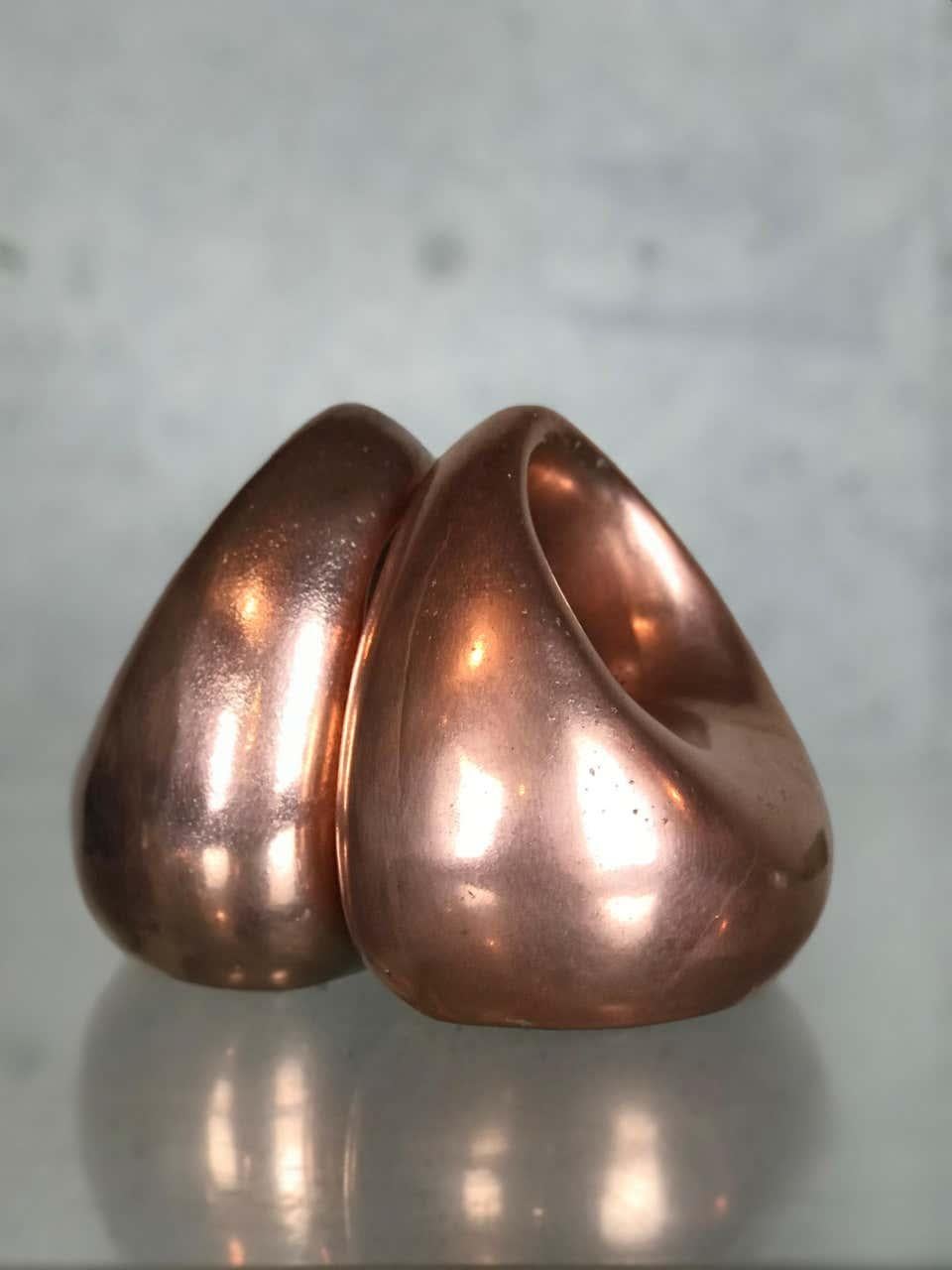 American Mid Century Modern Bookends in Copper by Ben Seibel for Raymor