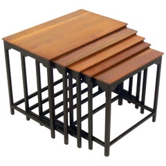 Set of Clean Lined Nesting Tables by Edward Wormley for Dunbar