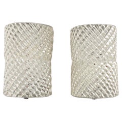 Set di applique in vetro di Murano trasparente nello stile di Barovier&Toso, anni '50