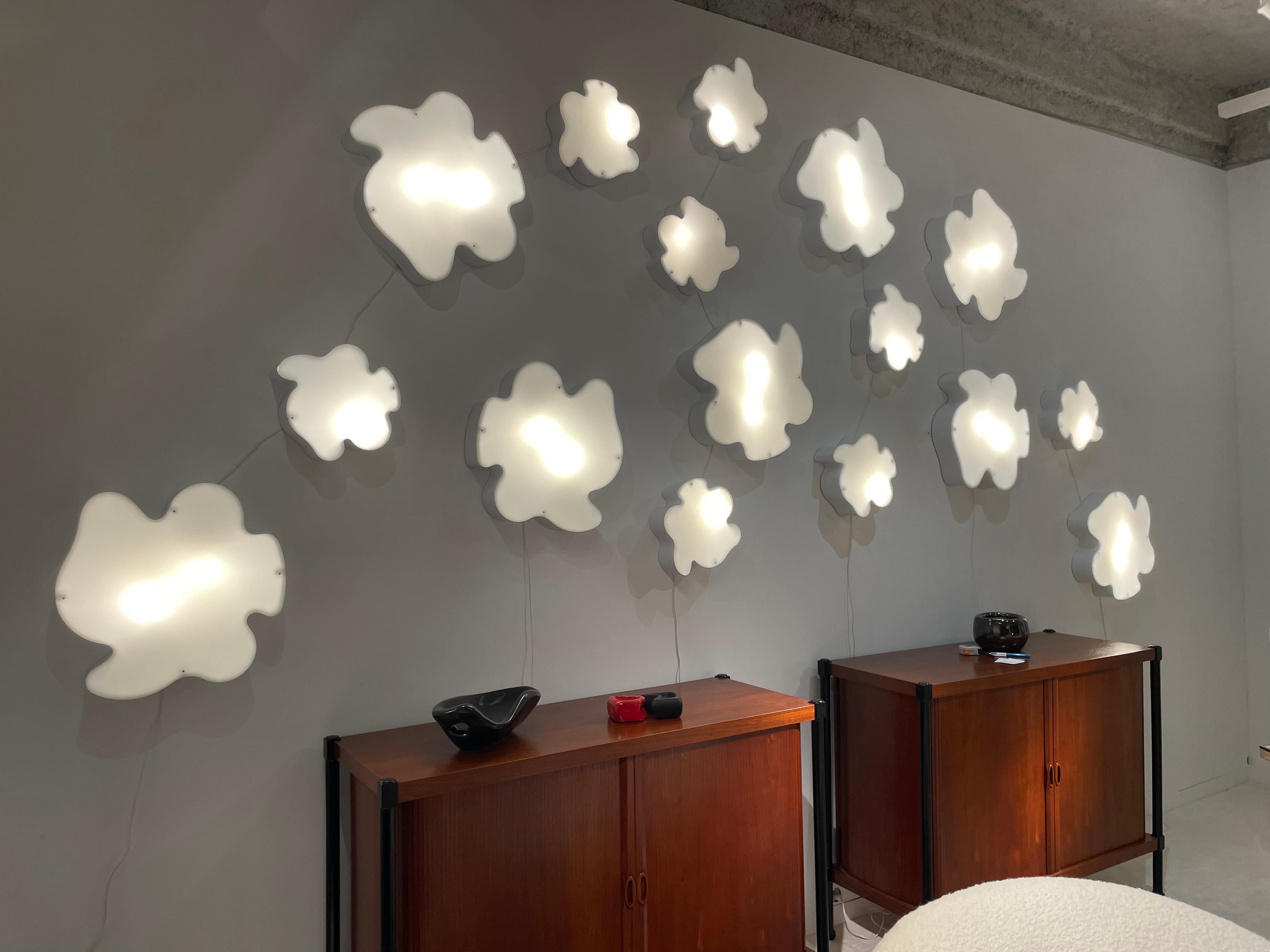 Mid-Century Modern Set of Cloud Wall Lights For Sale