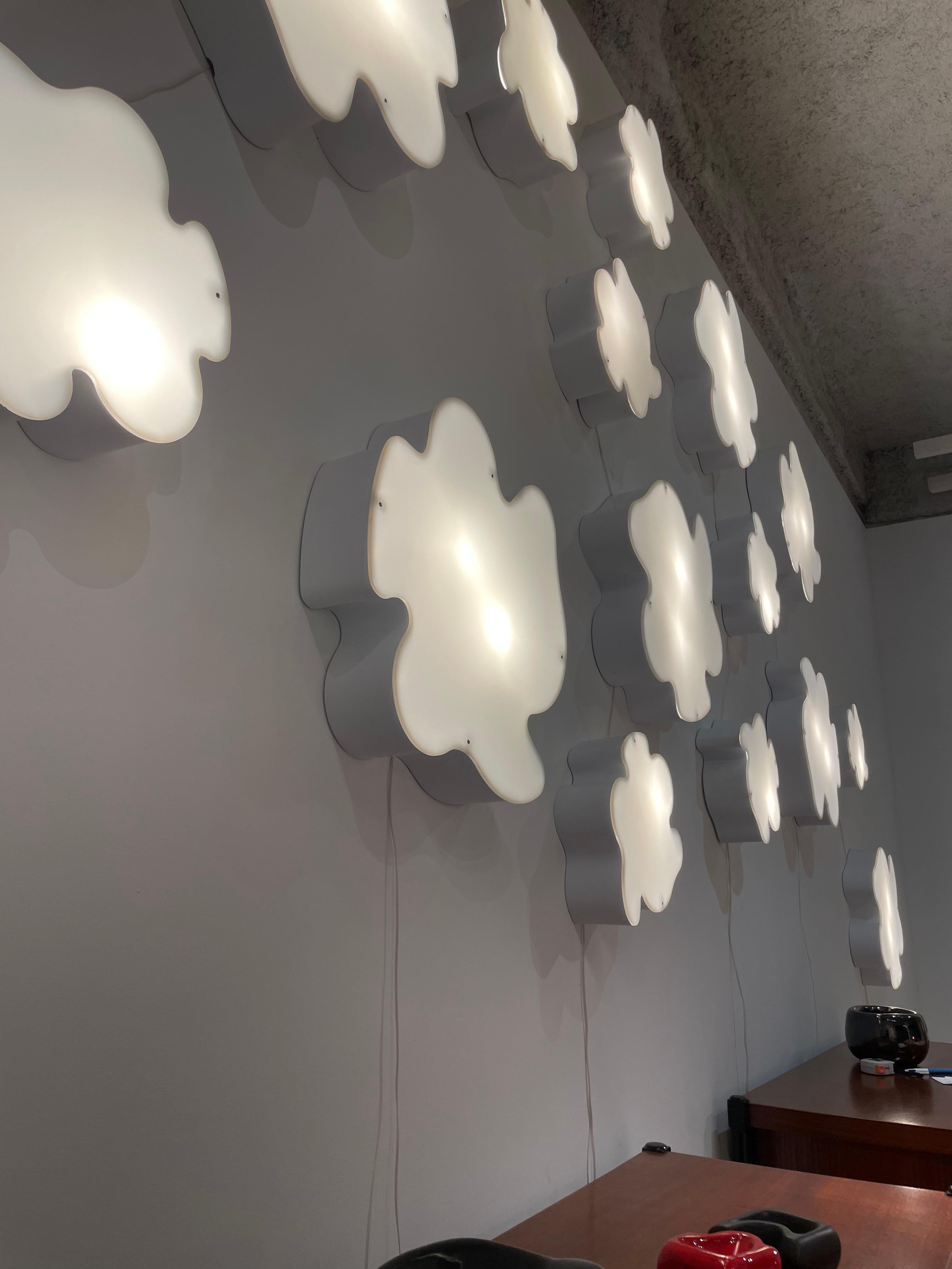 Metal Set of Cloud Wall Lights For Sale