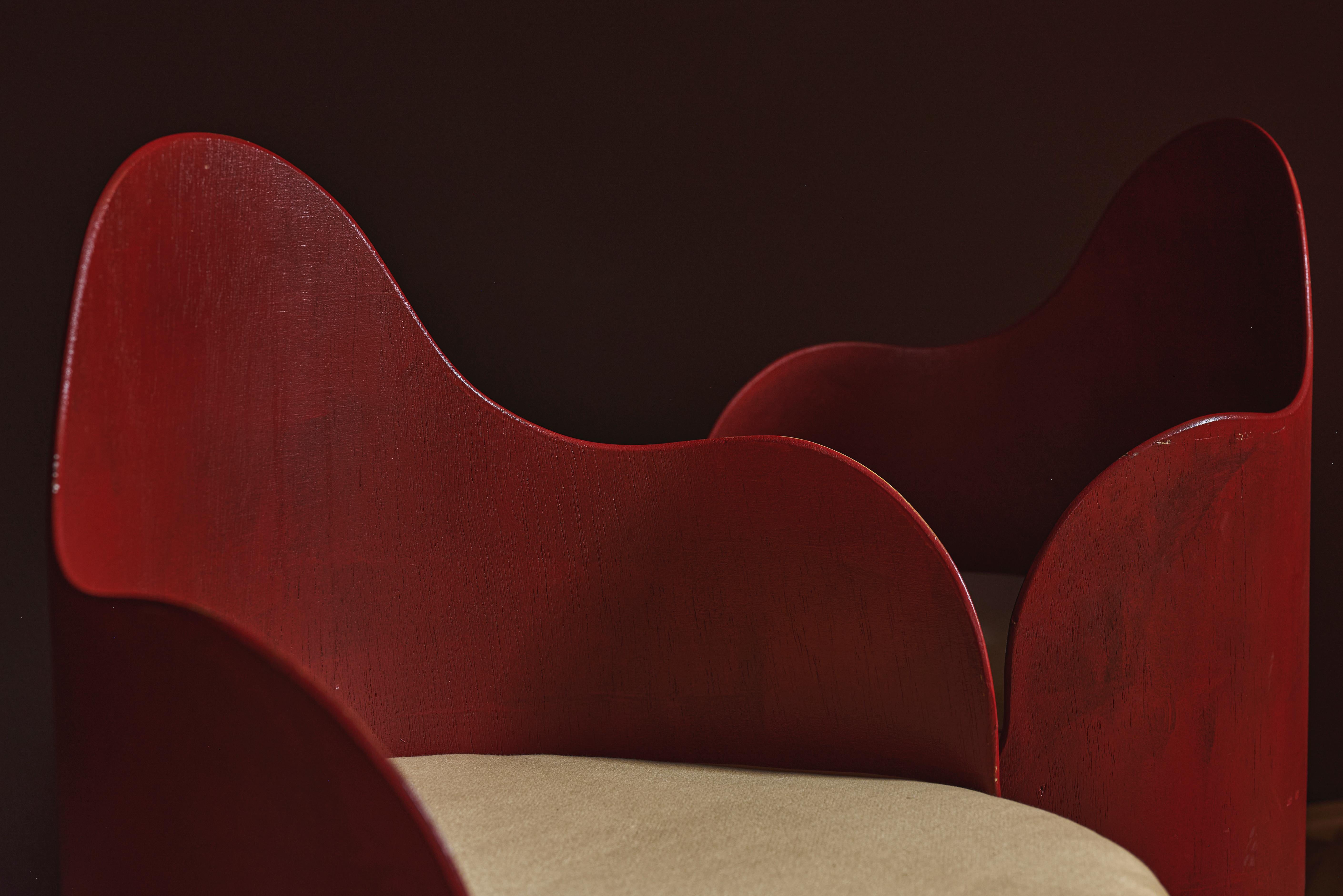 Conjunto de sillas Club de Boris Broschardt para Kabarett Niedermair, Viena, 2008 Hecho a mano en venta