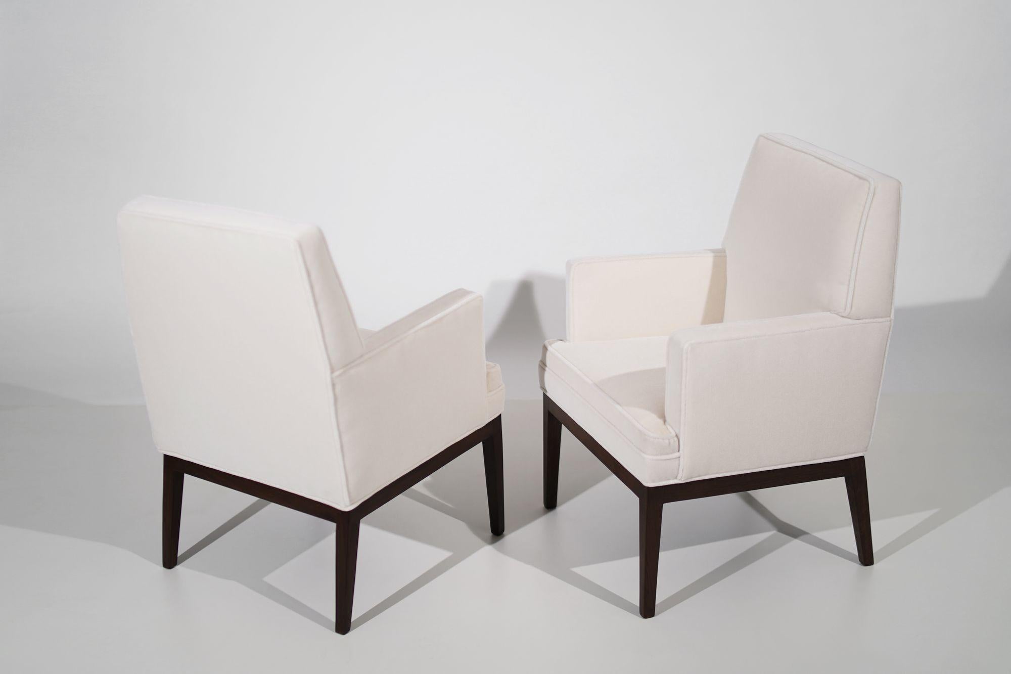 American Set of Club Chairs in Mohair by Jens Risom, C. 1960's For Sale