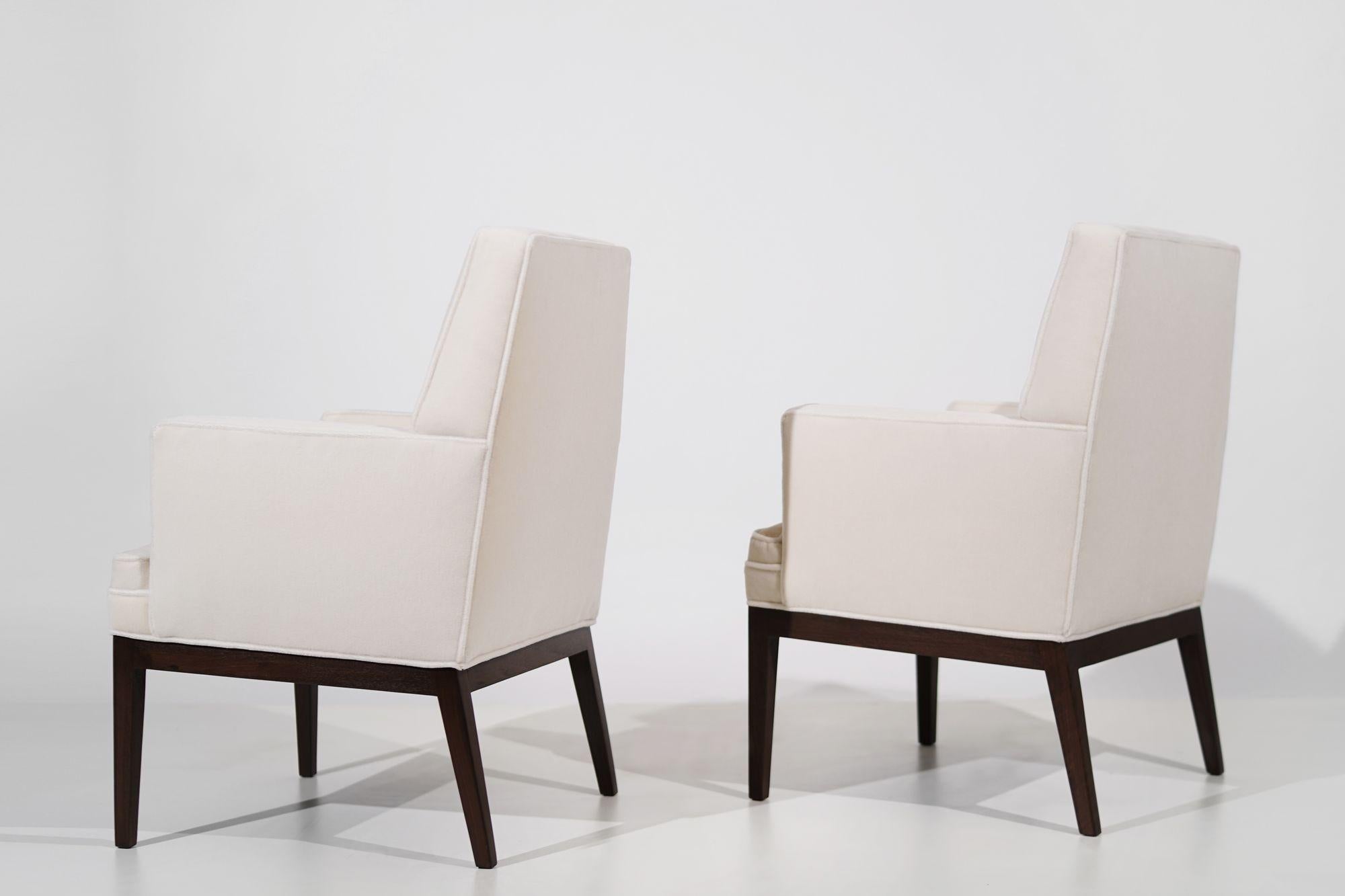 20th Century Set of Club Chairs in Mohair by Jens Risom, C. 1960's For Sale