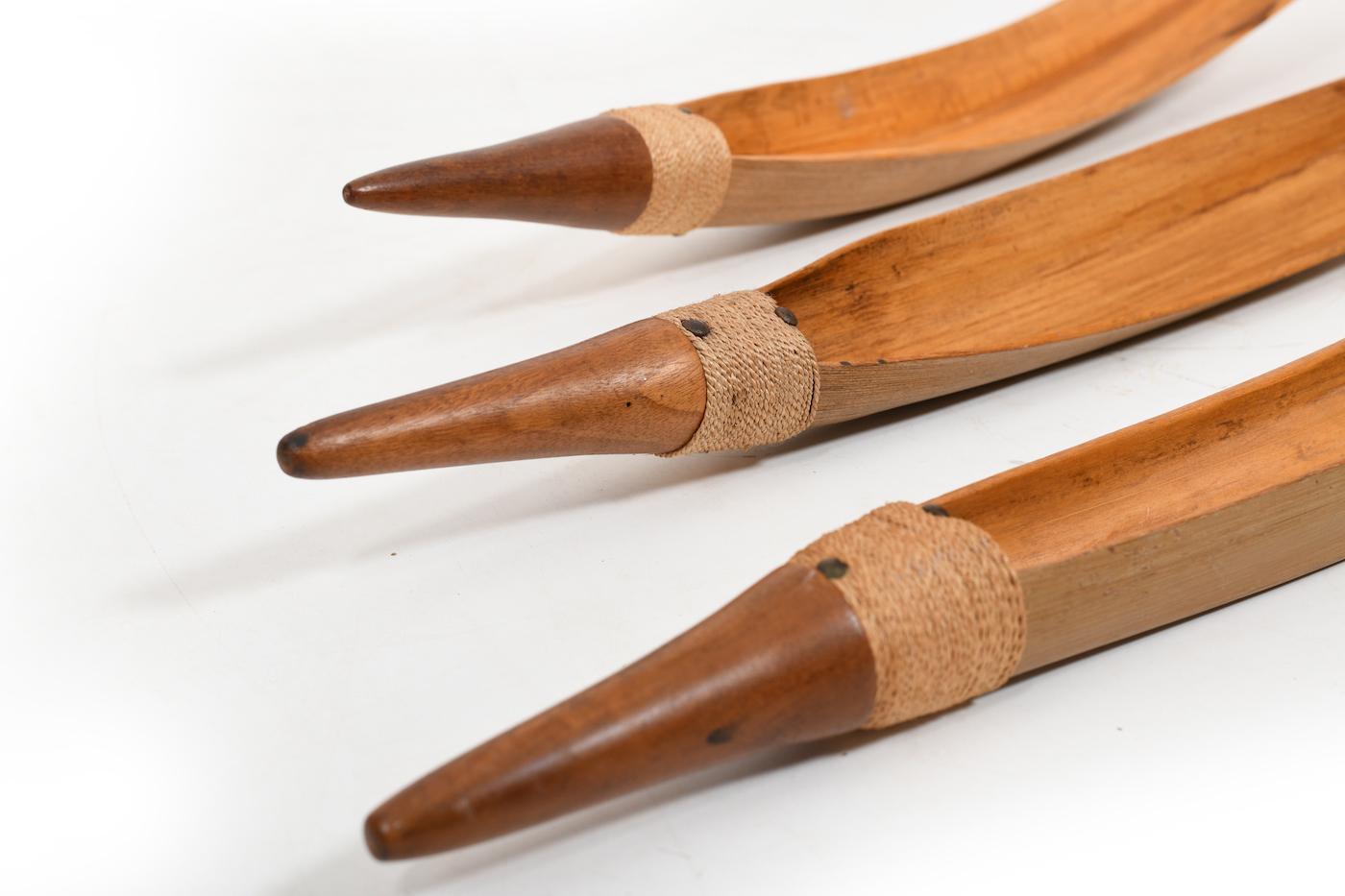 20th Century Set of Coconut Leaves with Teak Handles by Illums Bolighus 1950s