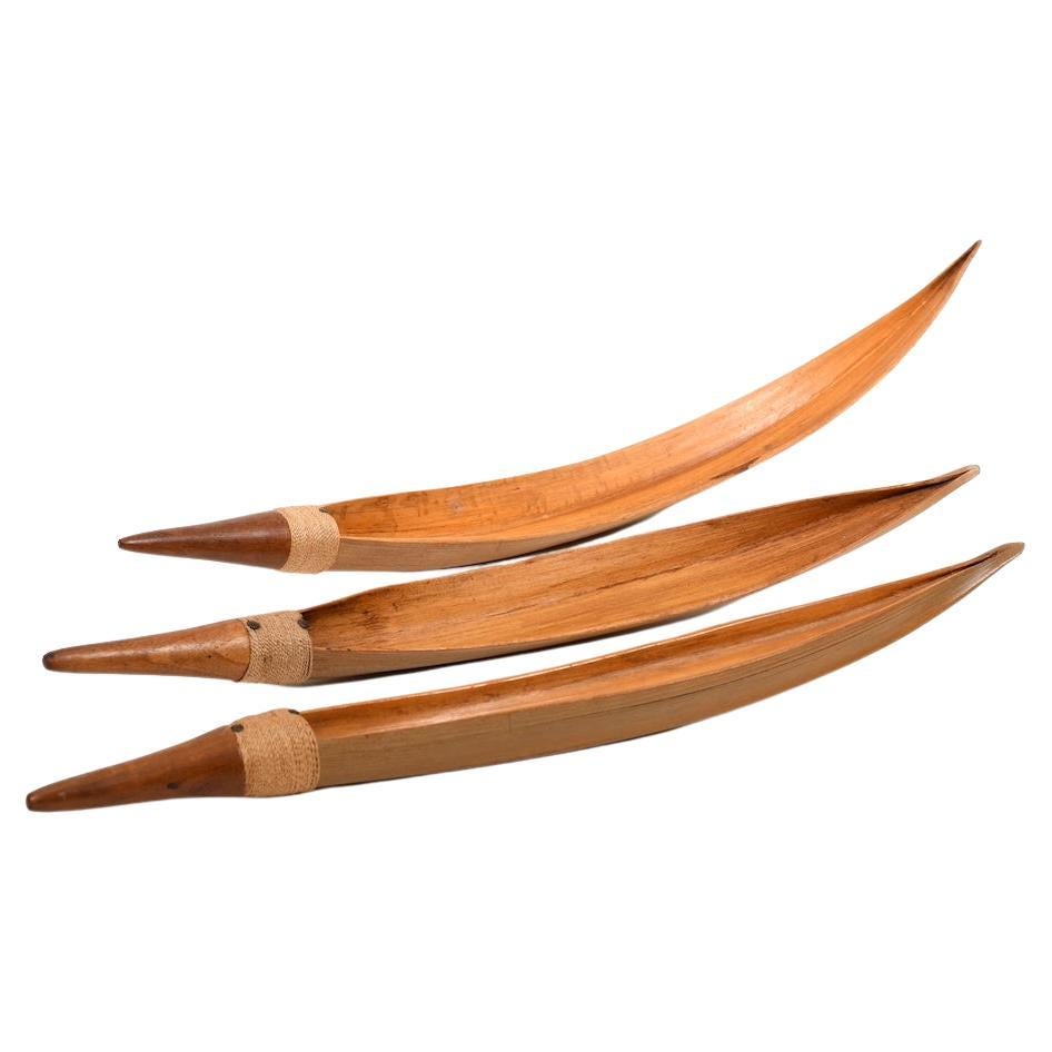 Set of Coconut Leaves with Teak Handles by Illums Bolighus 1950s