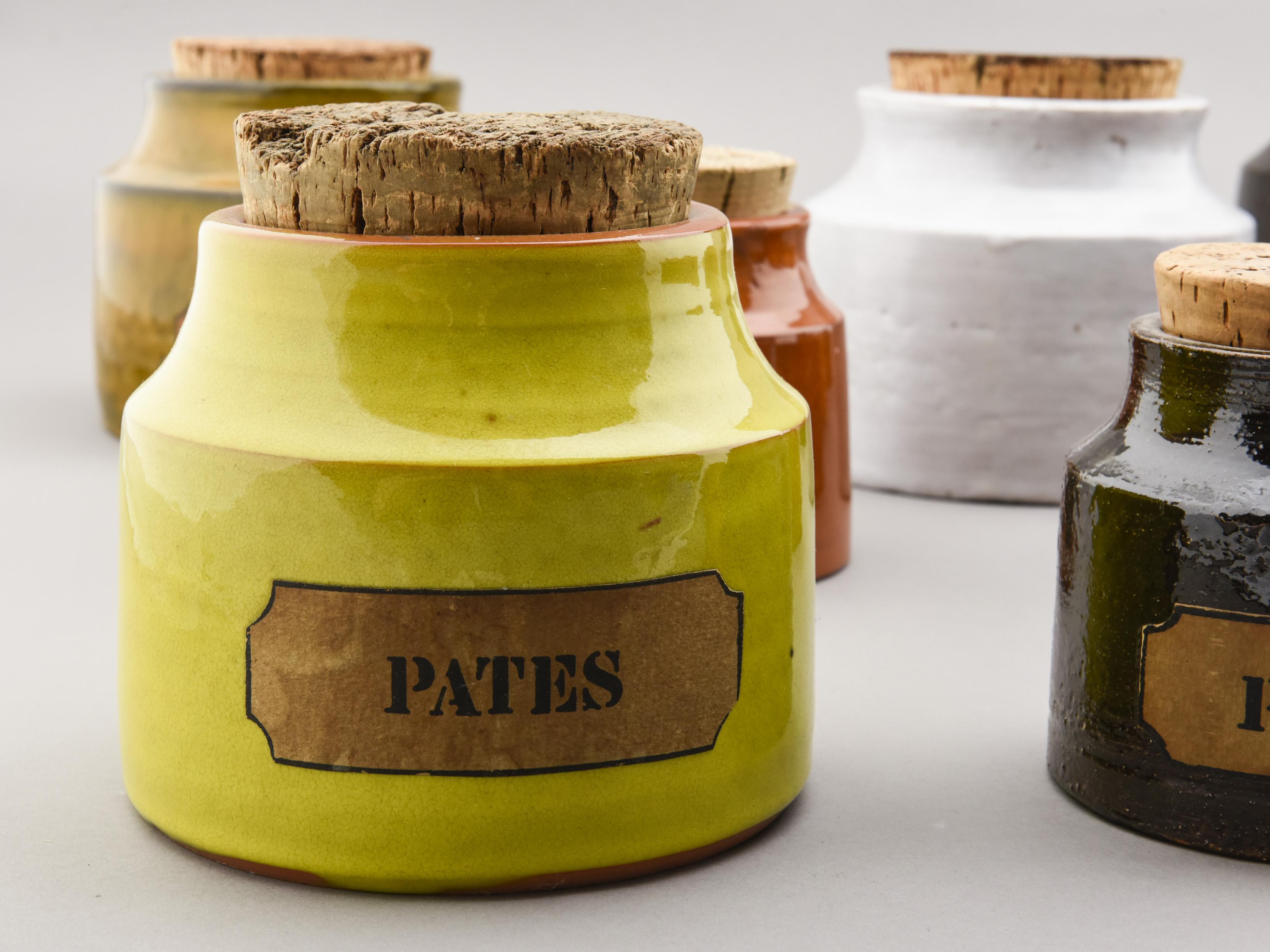 Set of Colorful Ceramic Jars by Mado Jolain for Benoît-Guyot, circa 1960 2