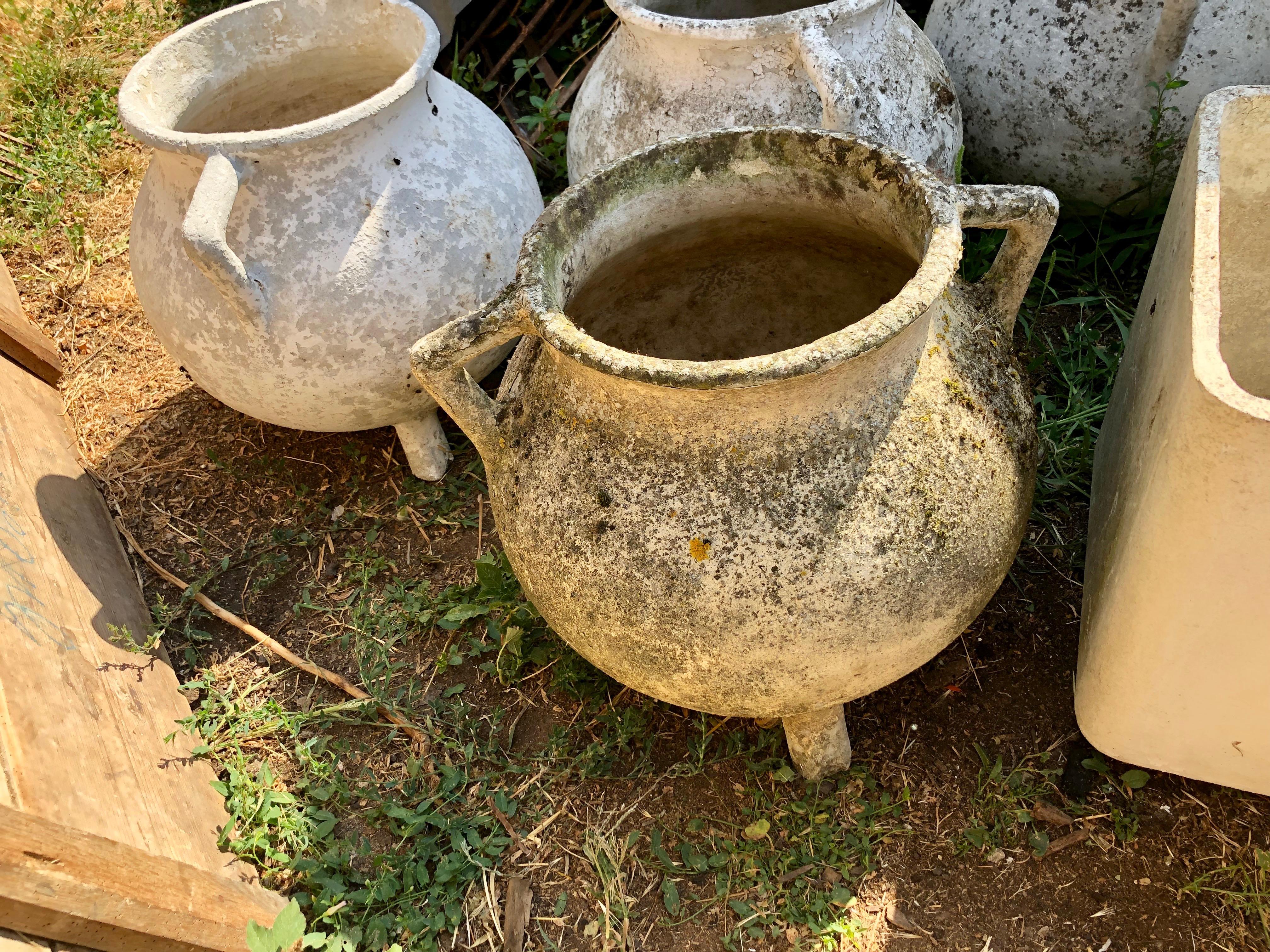 Concrete Marmite Planters by Willy Guhl For Sale 6