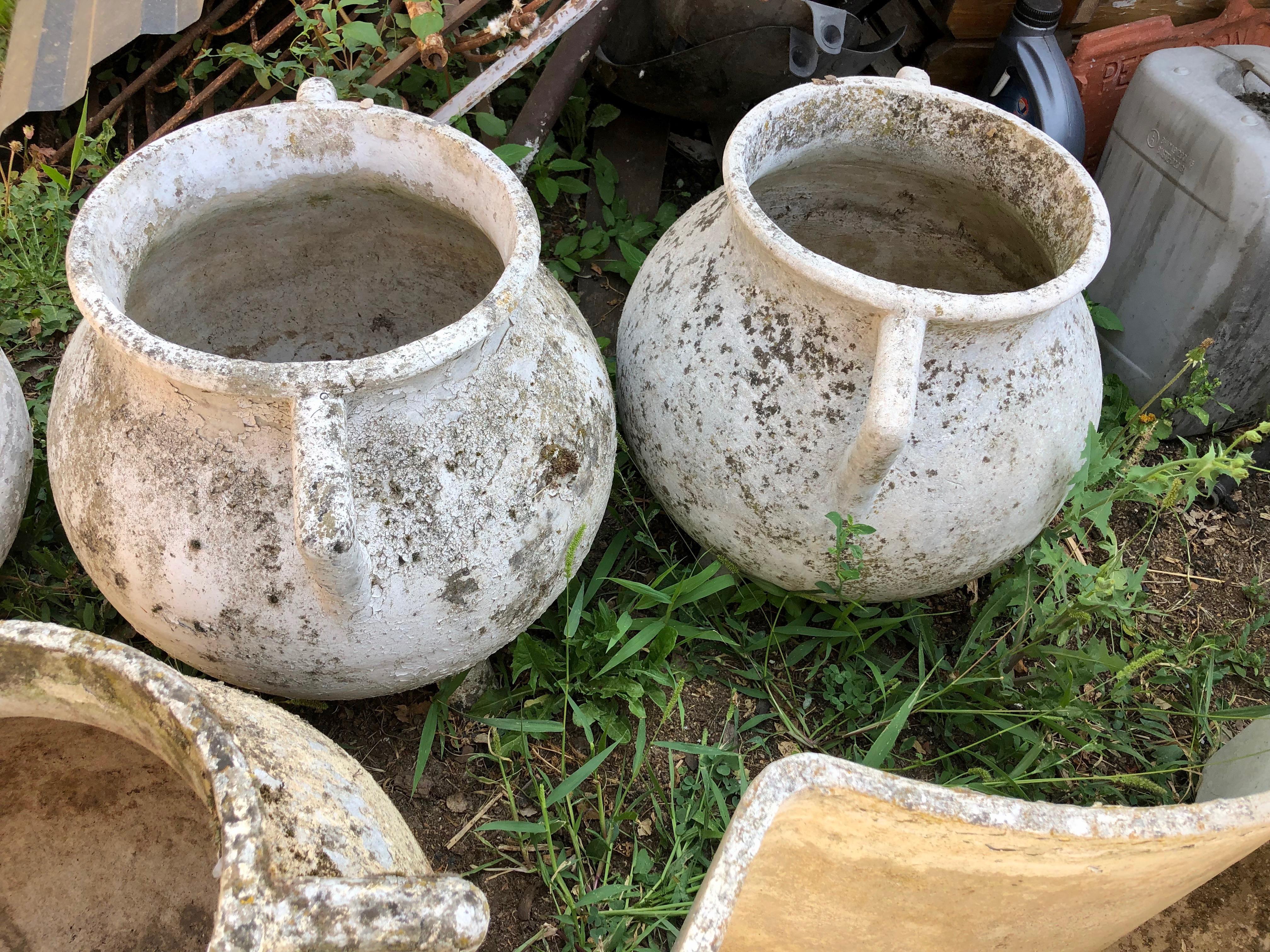 Concrete Marmite Planters by Willy Guhl In Good Condition For Sale In Los Angeles, CA