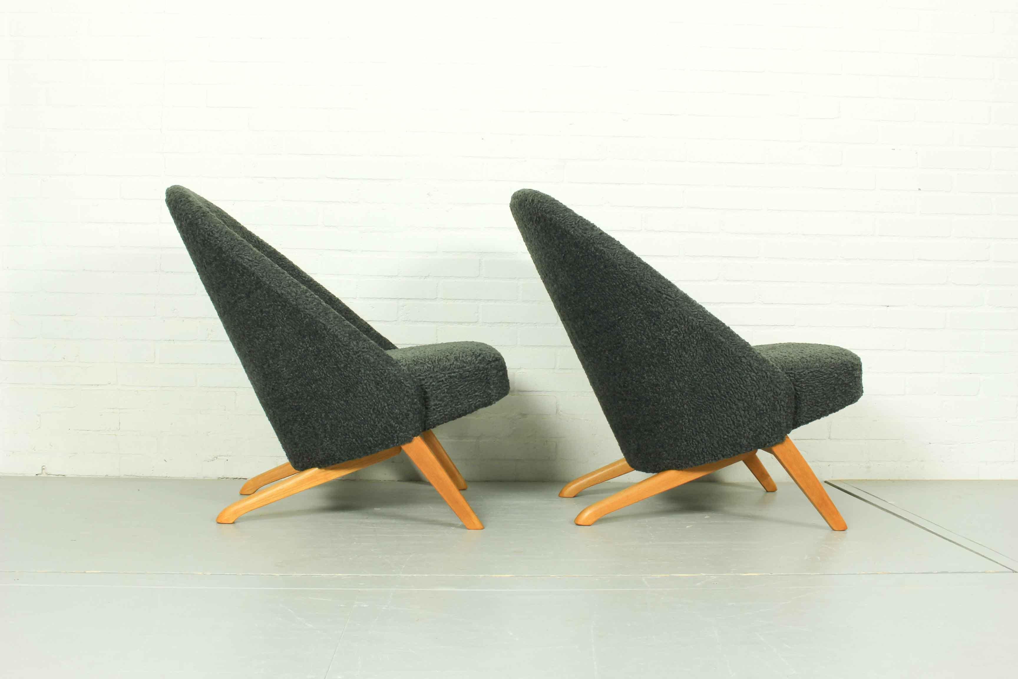 Mid-Century Modern Set of Congo Lounge Chairs by Theo Ruth for Artifort, 1950s