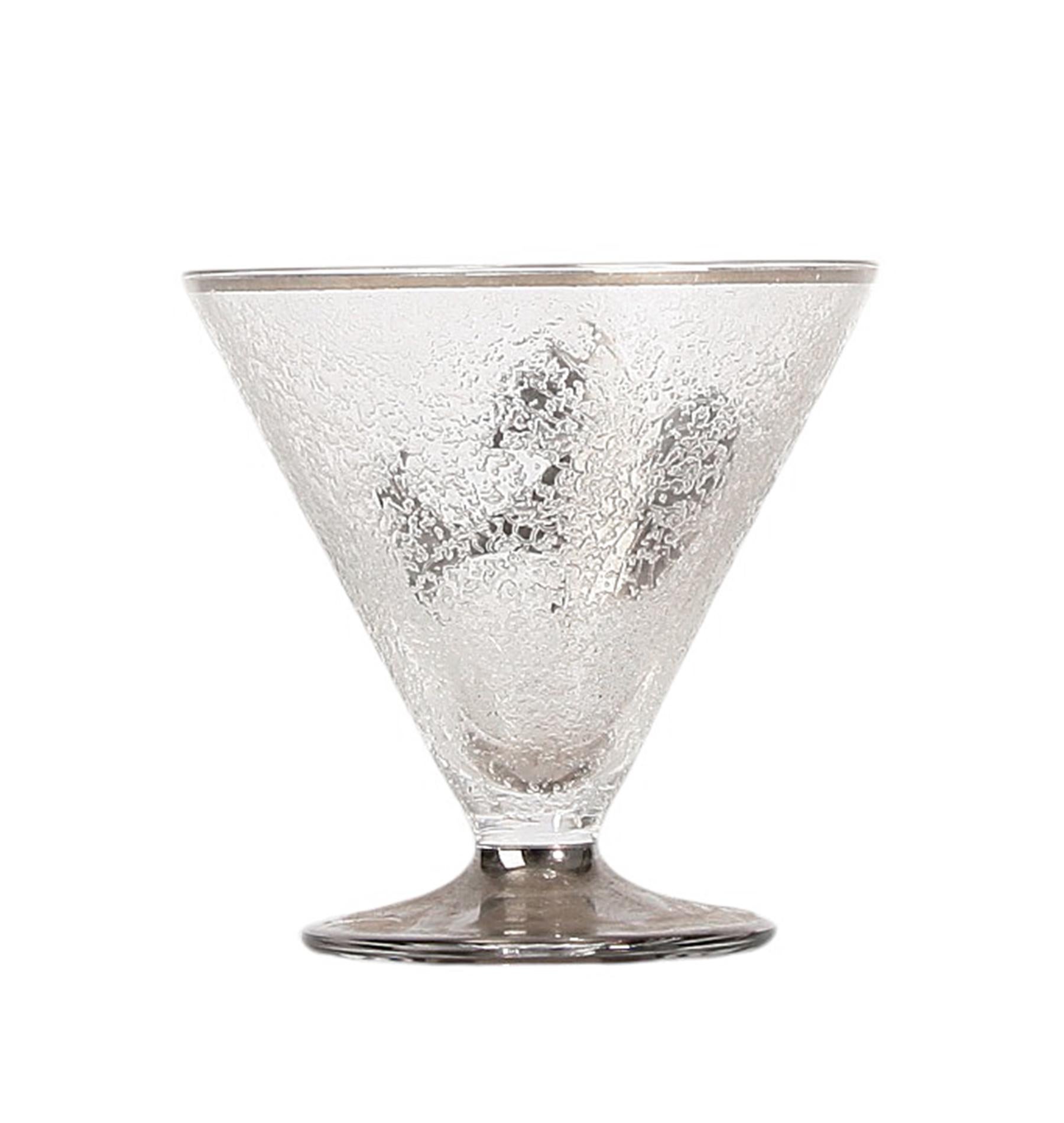 20th Century Set of Conical Crystal Decanter and Glasses/Cups with Etched Koi Fish, France For Sale
