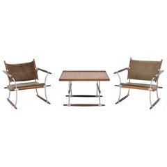 Set of Conical Stick Chairs with Table by Jens H. Quistgaard / Nissen, Langå