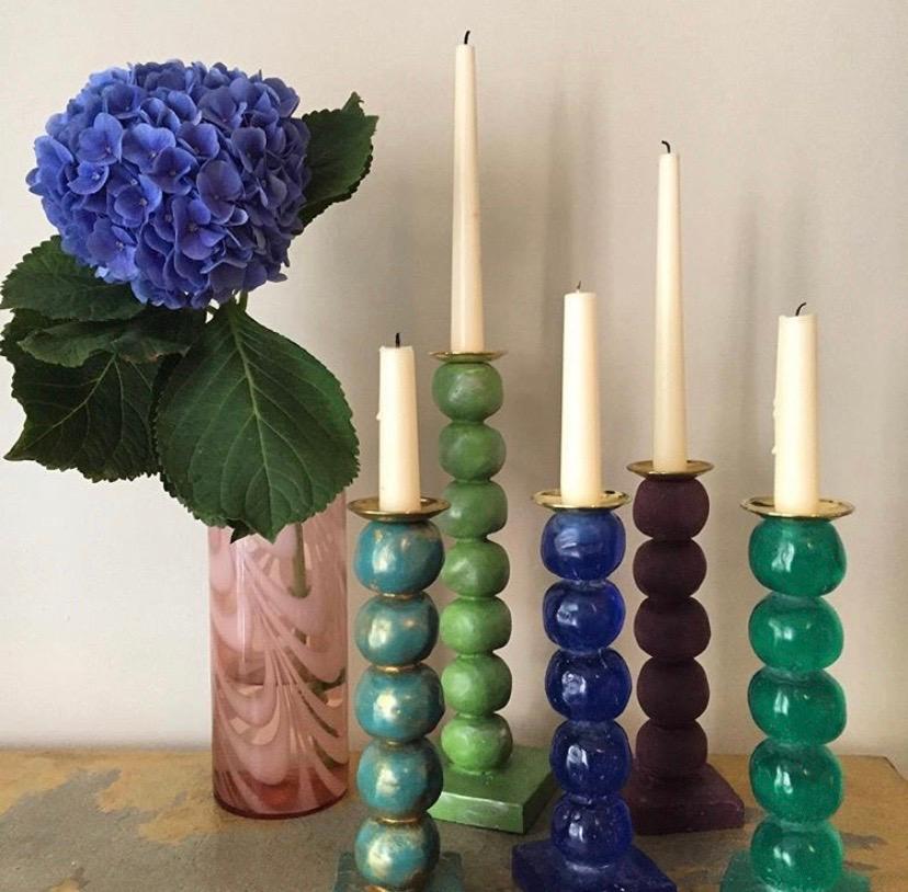 turquoise candlesticks
