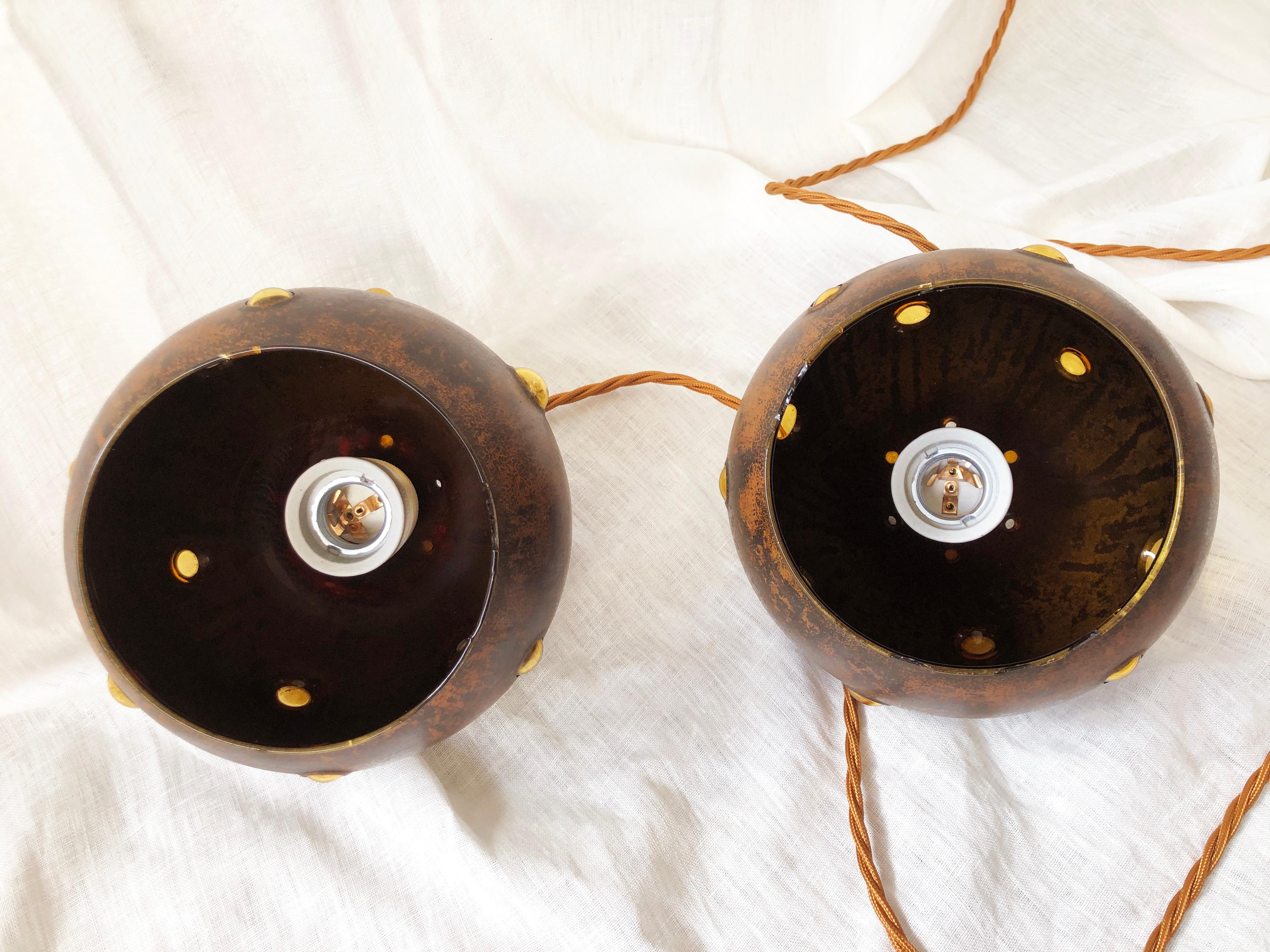 Mid-Century Modern Set of Ball Bubble Glass Pendant Lamps by Nanny Still for RAAK Finland, 1960s For Sale