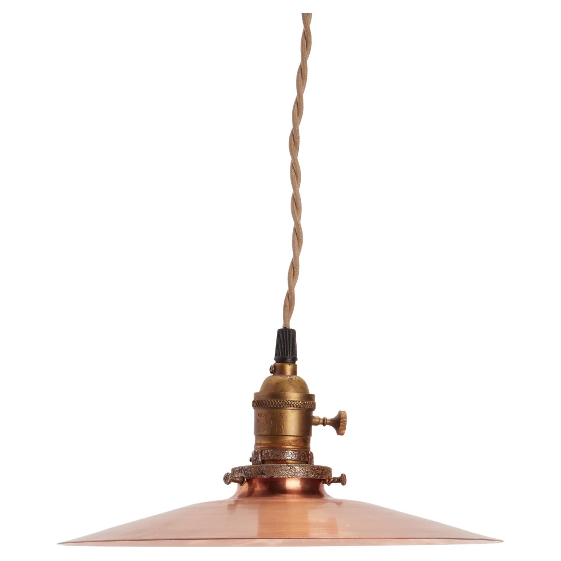 Set of copper hanging lamps, four different sizes, Germany 1920s.  For Sale