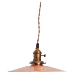 Set of copper hanging lamps, four different sizes, Germany 1920s.