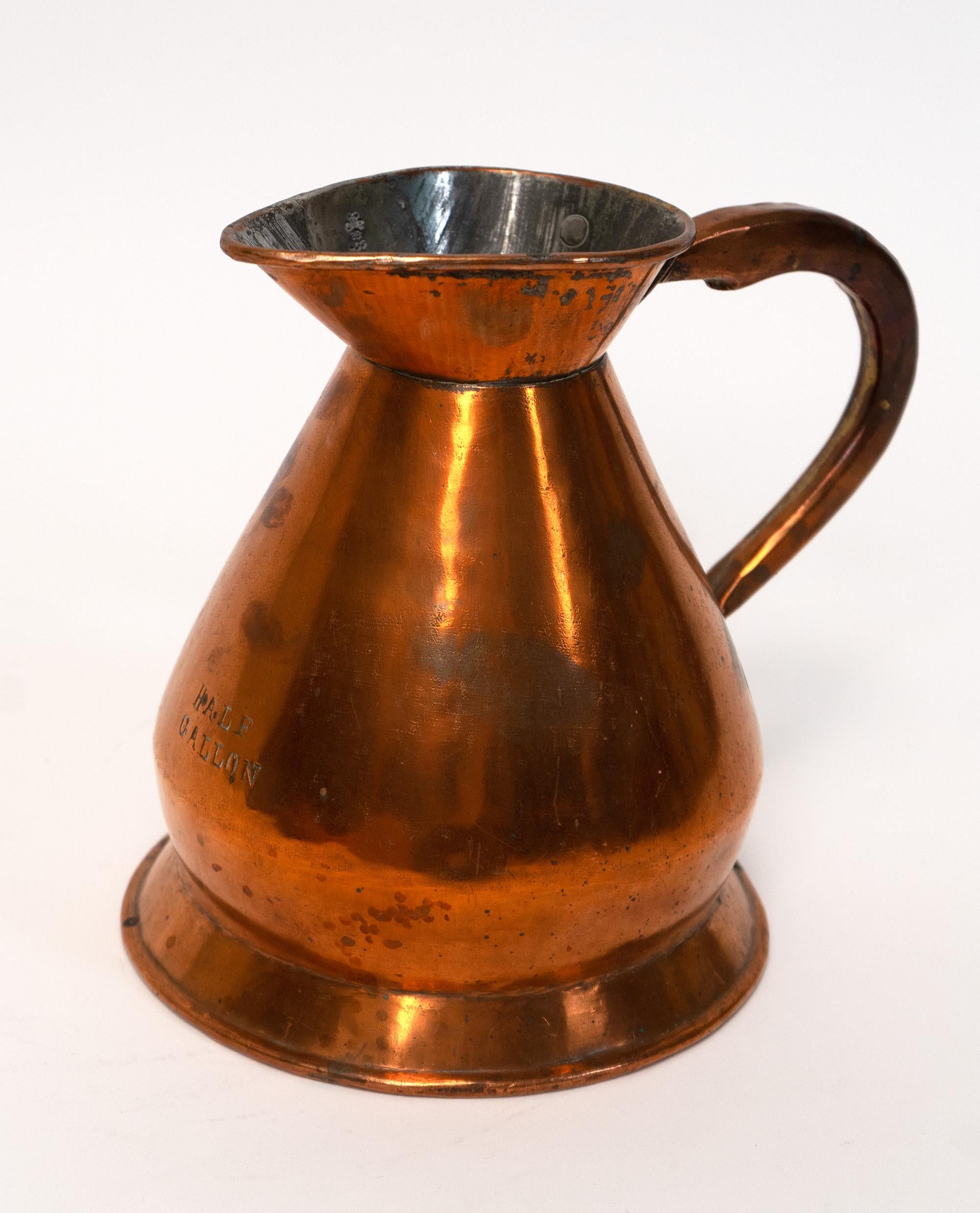 antique copper measuring cups