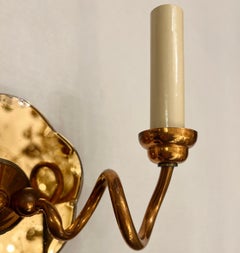 Set of Copper Mirrored Sconces, Sold Per Pair